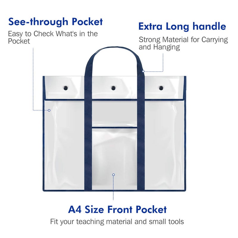 GAMENOTE 3 Pack Large Poster Storage Bag (31.5"Ã—25.5") Bulletin Board Holder Art Portfolio Container for Teachers Classroom Organization for Anchor Chart Paper for Kids Artwork - Image 5